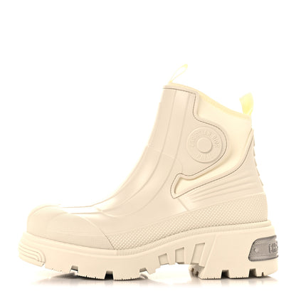 Christian Dior Neoprene Rubber Dior Genesis 30mm Ankle Boots 38 Off White 1 of 10