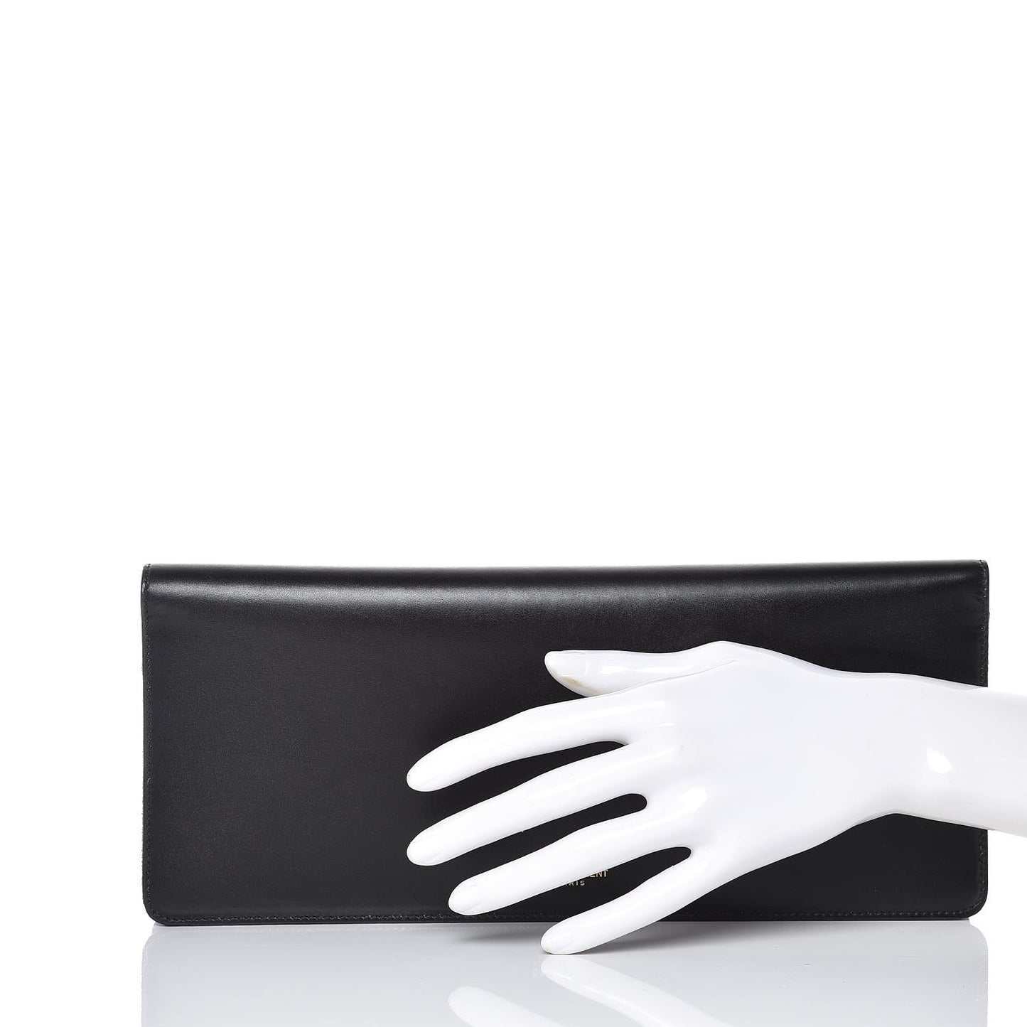 Veau Leather Suede Travel Wallet Black