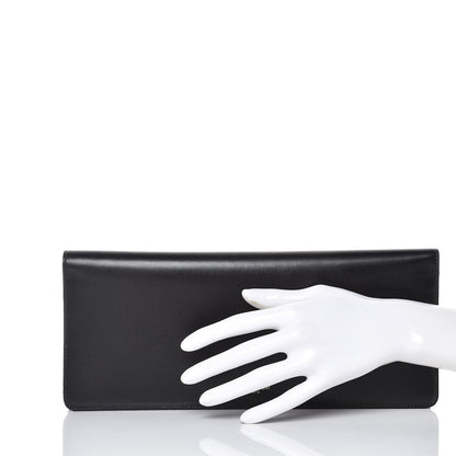 Saint Laurent Veau Leather Suede Travel Wallet Black 2 of 7