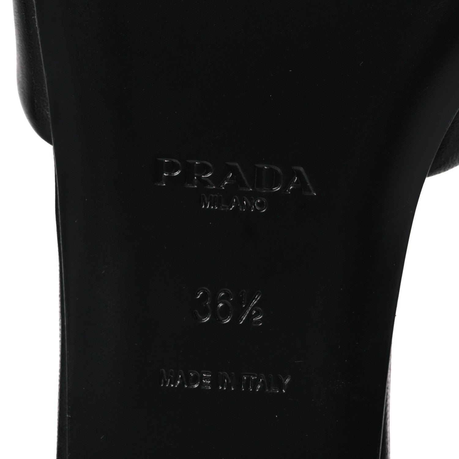 Prada Nappa Logo Quilted 10mm Slide Sandals 36.5 Black 8 of 10