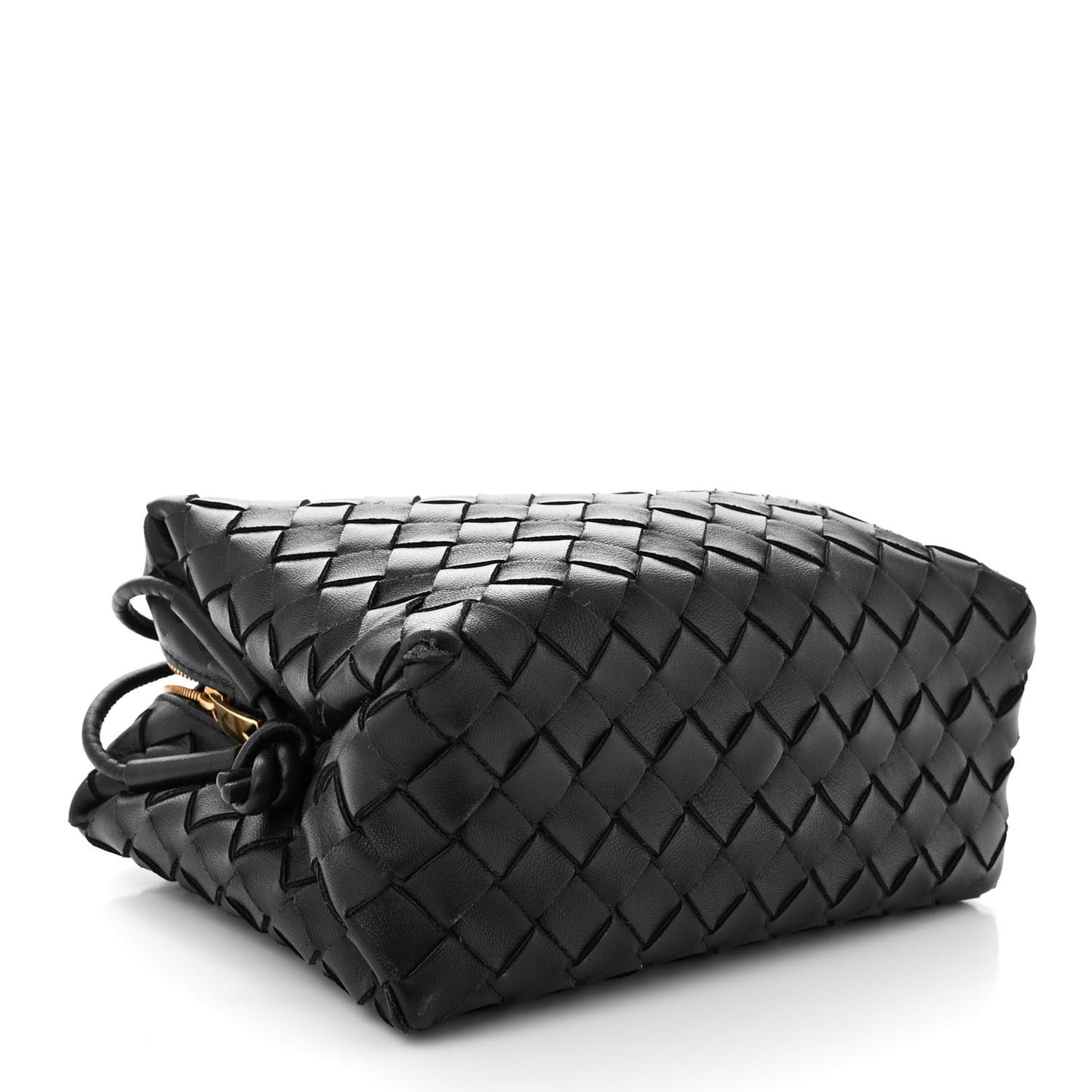 Nappa Intrecciato Small Loop Camera Bag Black
