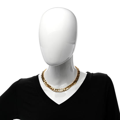 Christian Dior Metal Danseuse Etoile Chain Choker Necklace Gold 2 of 4