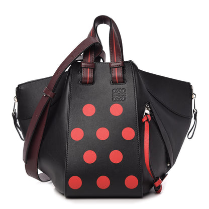 Loewe Calfskin Circle Small Hammock Shoulder Bag Black Red 1 of 10