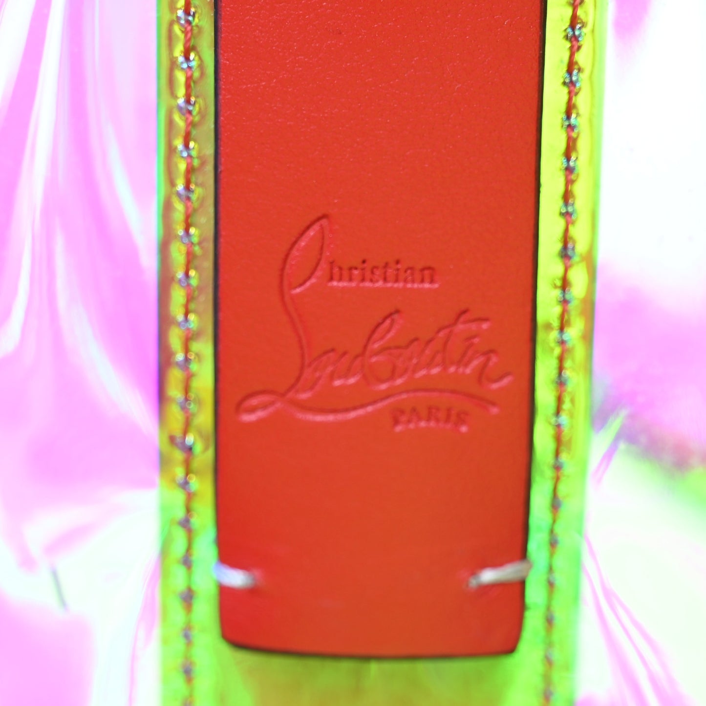 PVC Spikes East West Cabata Tote Clear Multicolor