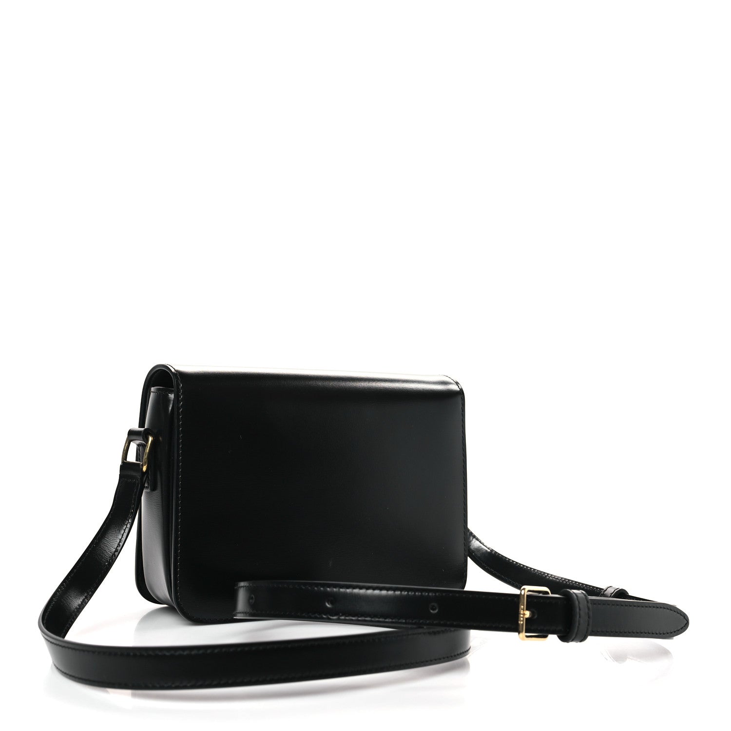 Celine Shiny Calfskin Teen Triomphe Black 3 of 9