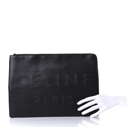 Celine Calfskin Large Made In Clutch Pouch Black 2 of 9