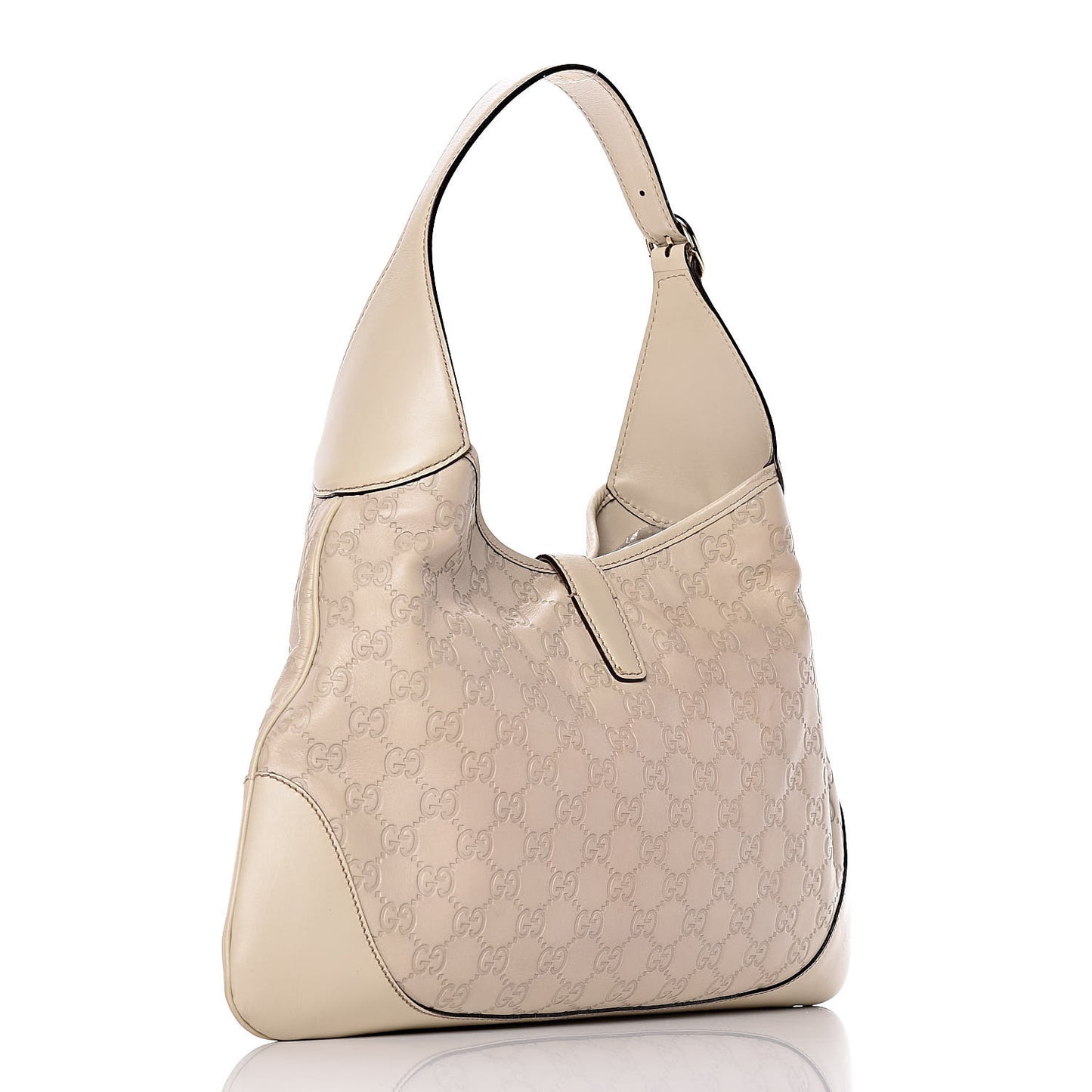 Guccissima Medium Jackie O Bouvier Hobo Off White