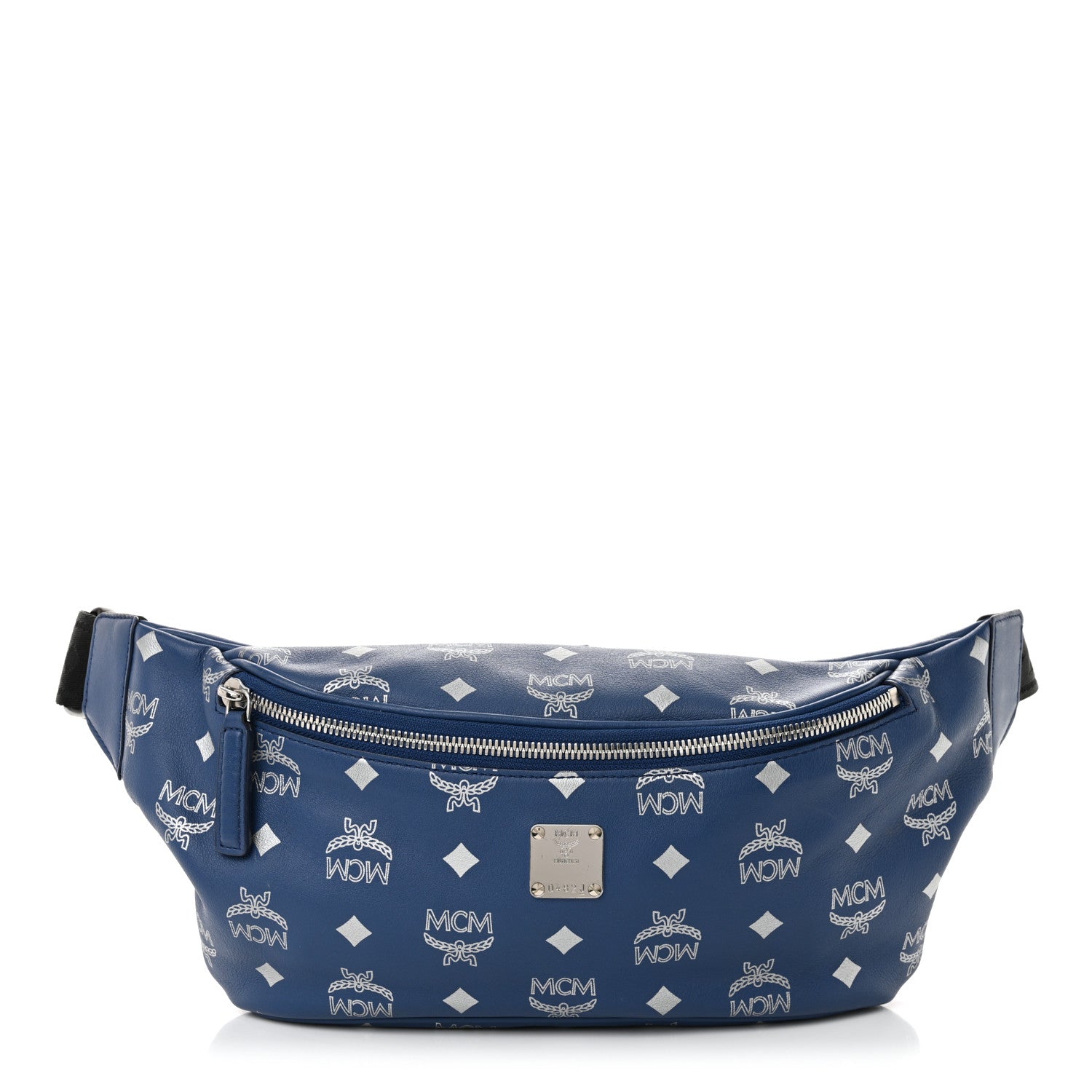 MCM Calfskin Jemison Backpack Belt Bag Estate Blue 1 of 10