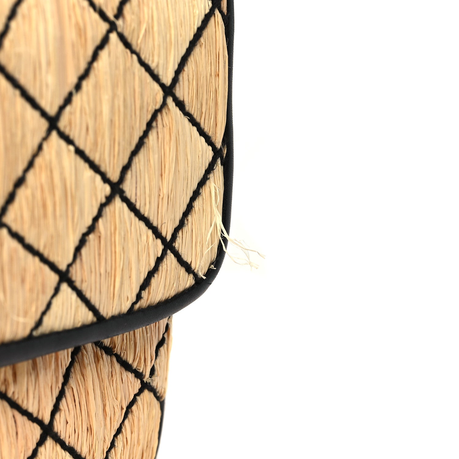 Chanel Straw Diamond Stitch Flap 11 of 12