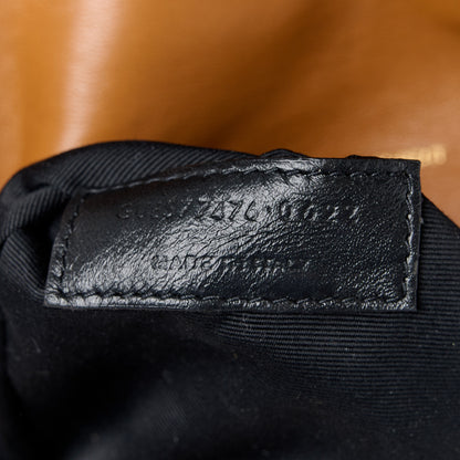Saint Laurent Lambskin Quilted Small Loulou Puffer Monogram Chain Satchel Dark Honey 8 of 11