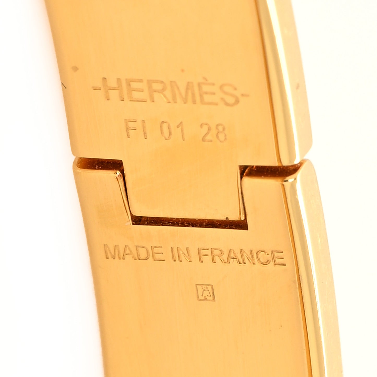 Enamel Narrow Clic Clac H Bracelet PM White