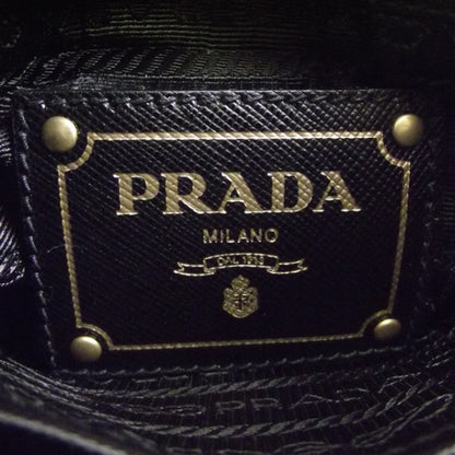 Prada Tessuto Bandoliera Logo Shoulder Bag Gold Black 7 of 9