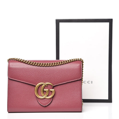 Gucci Cellarius Calfskin GG Marmont Chain Wallet Dry Rose 10 of 10