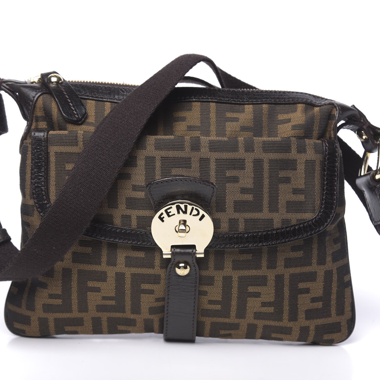 Fendi Zucca Small Crossbody Bag Tobacco 10 of 10