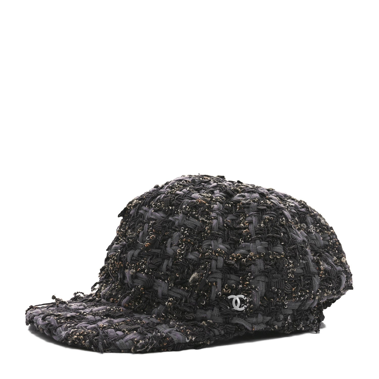Chanel Cotton Tweed CC Beret M Black Multicolor 1 of 10