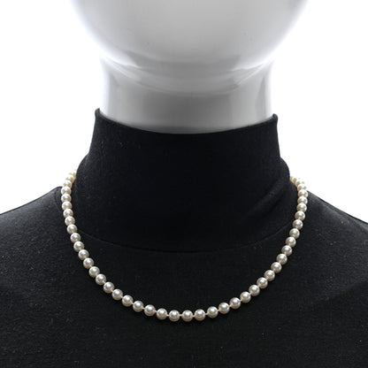Mikimoto 18K Yellow Gold Akoya Cultured Pearl 5-5.5mm Strand Necklace 2 of 4
