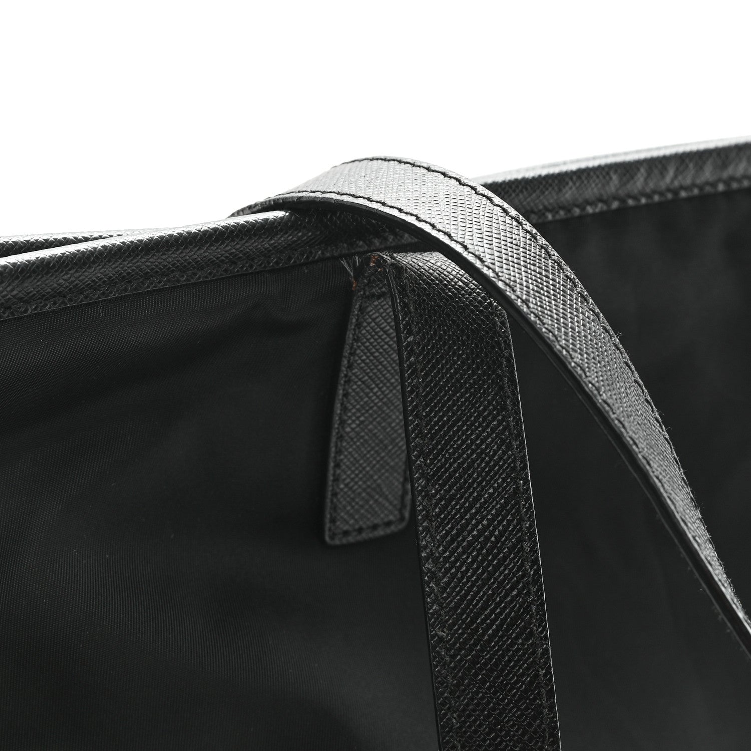 Prada Tessuto Nylon Saffiano Shopping Tote Black 11 of 11