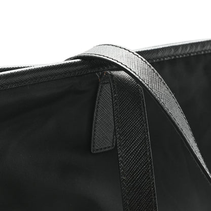 Prada Tessuto Nylon Saffiano Shopping Tote Black 11 of 11