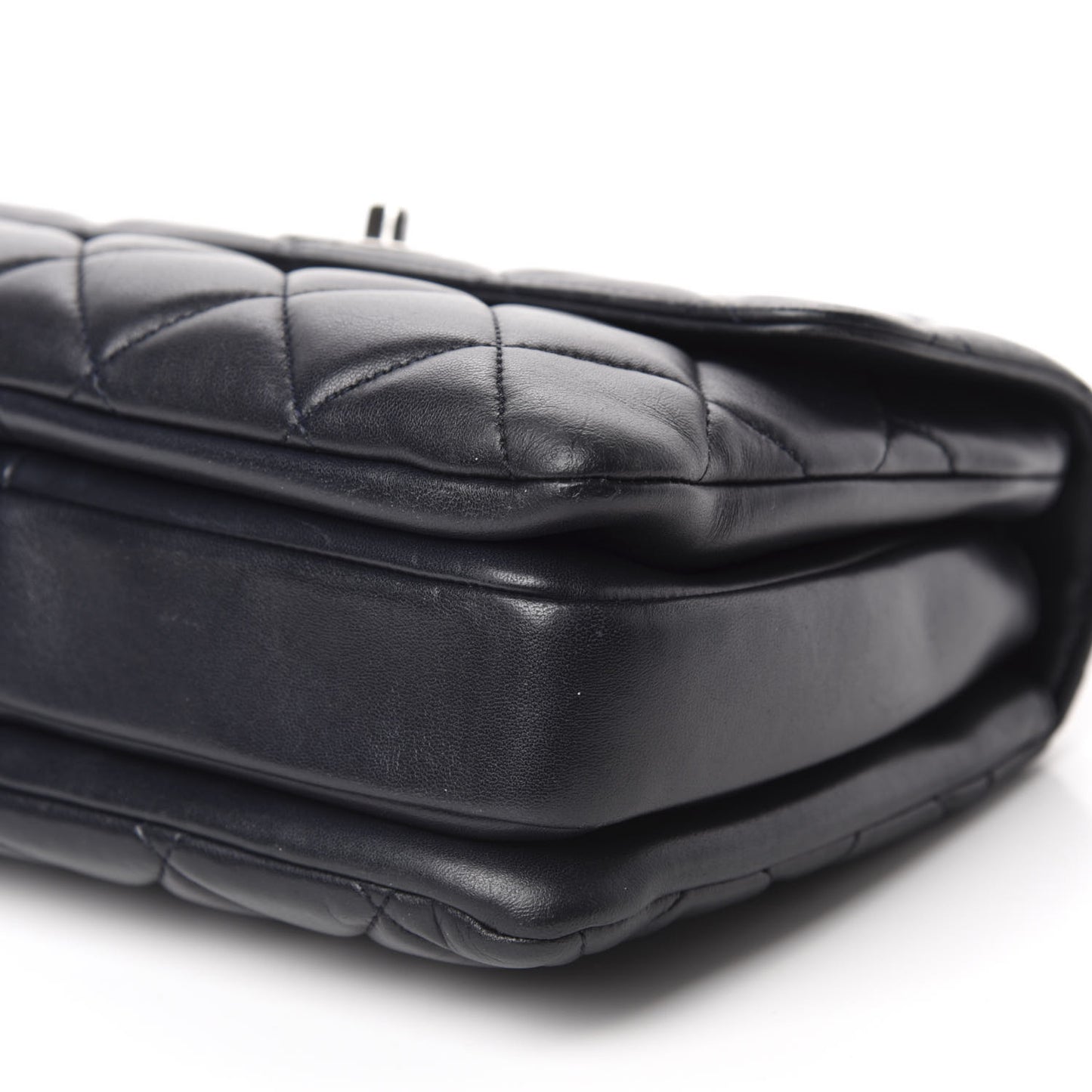 Lambskin Quilted Small Trendy CC Dual Handle Flap Bag Navy