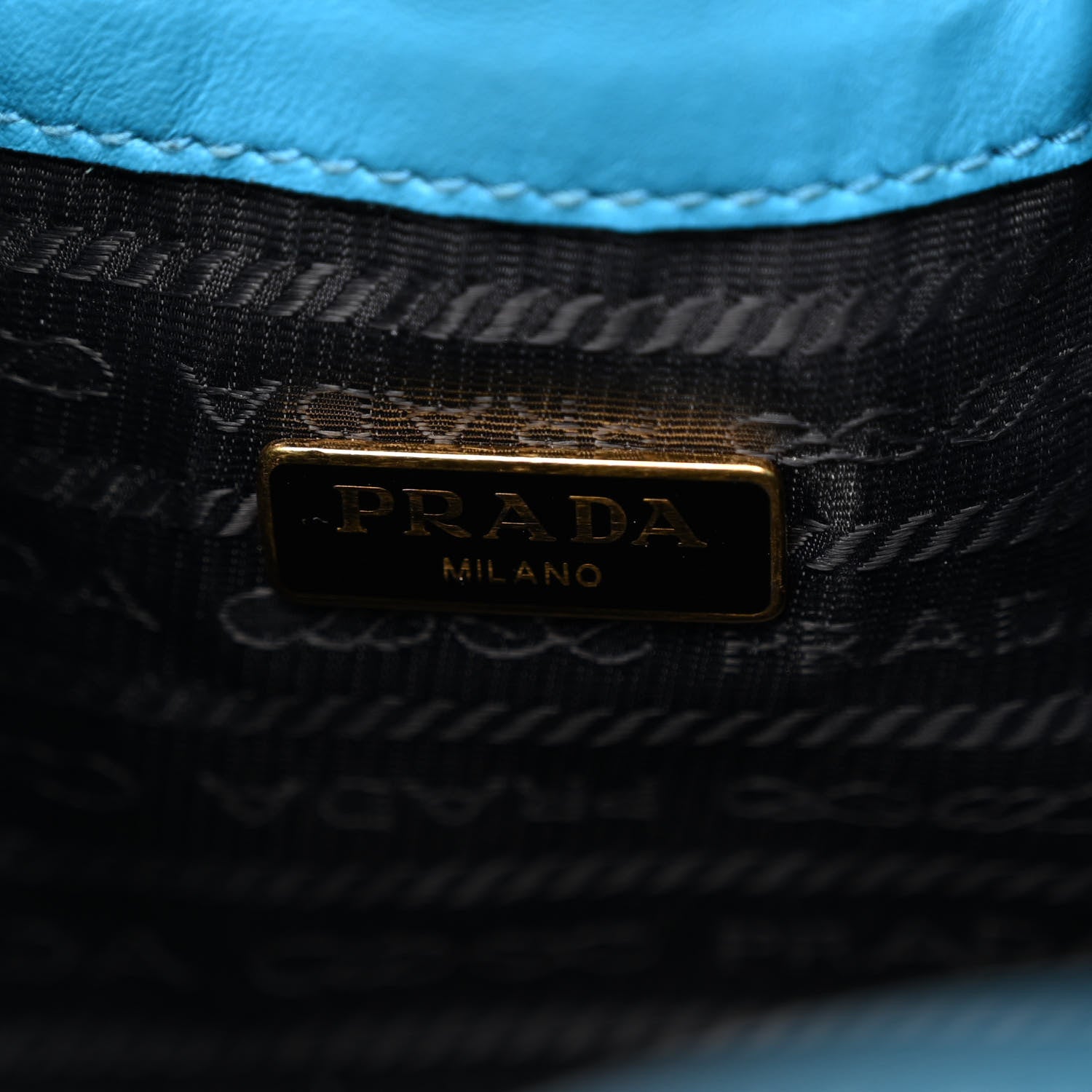Prada Light Calfskin Saffiano Mini Bucket Crossbody Bag Voyage 6 of 10
