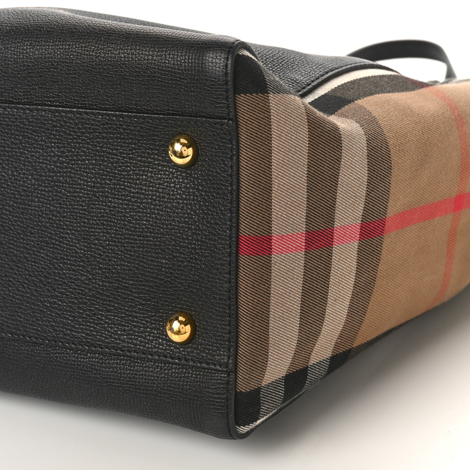 Burberry Grainy Calfskin House Check Small Canterbury Black 8 of 8