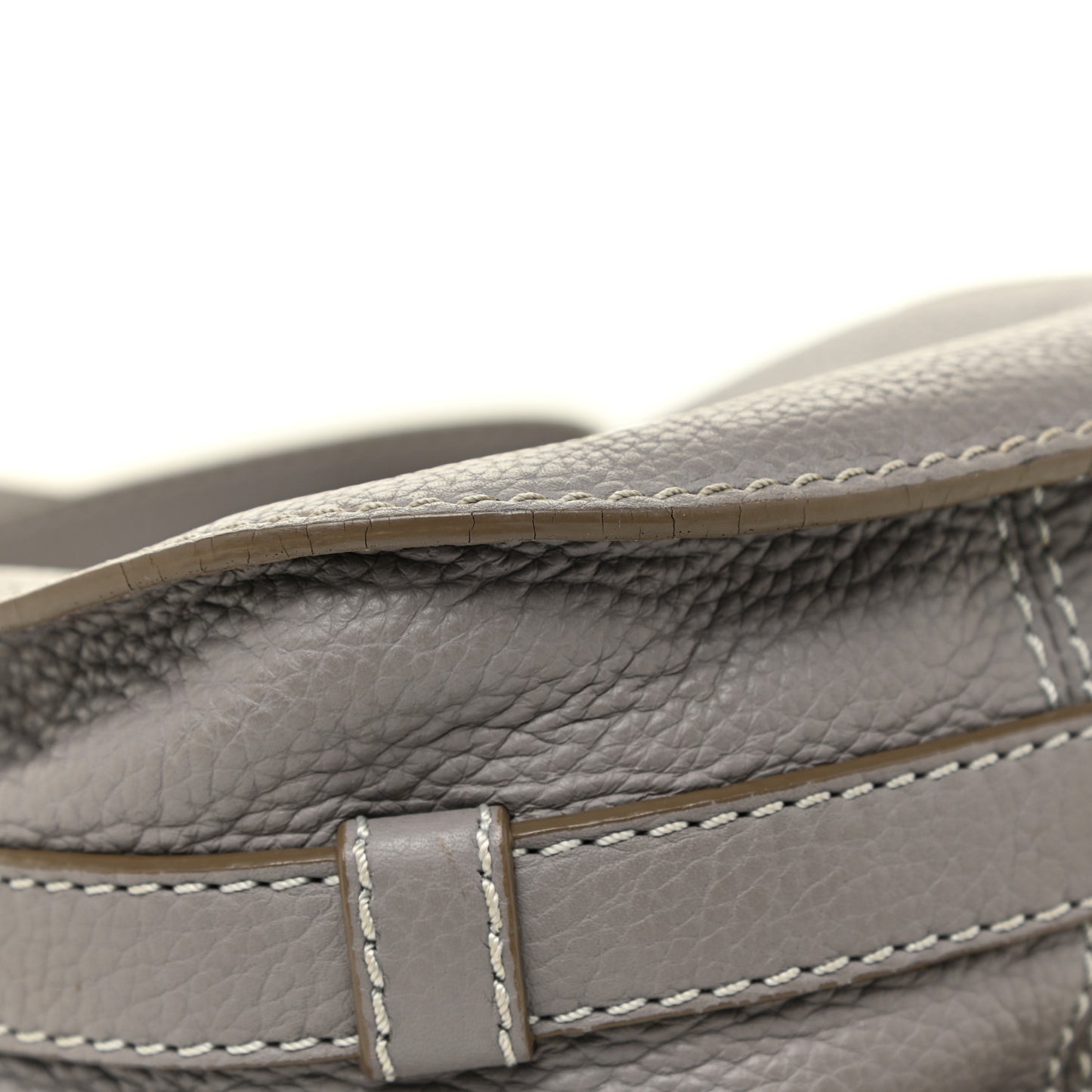 Calfskin Mini Marcie Round Crossbody Bag Cashmere Grey