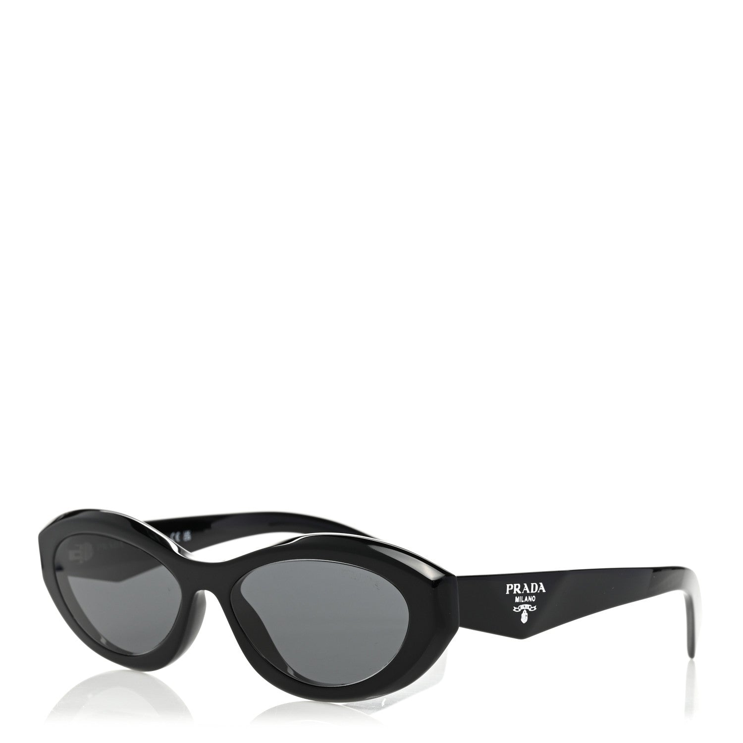 Prada Acetate Oval Sunglasses SPR 26Z Black 1 of 8