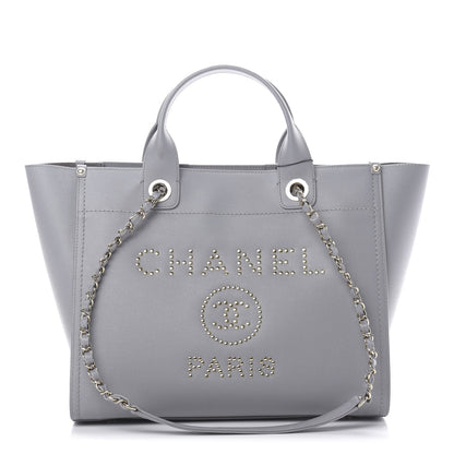 Chanel Caviar Studded Small Deauville Tote Grey 1 of 12