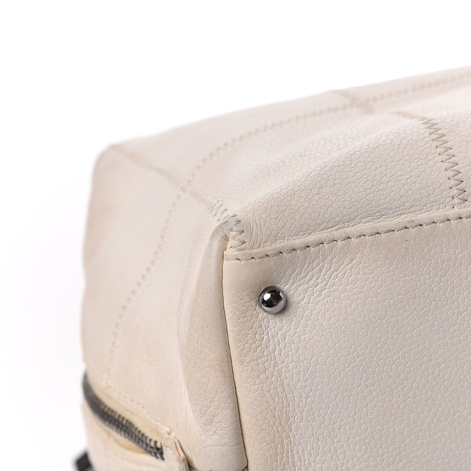 Chanel Caviar Square Stitched Large Tote White 18 of 23