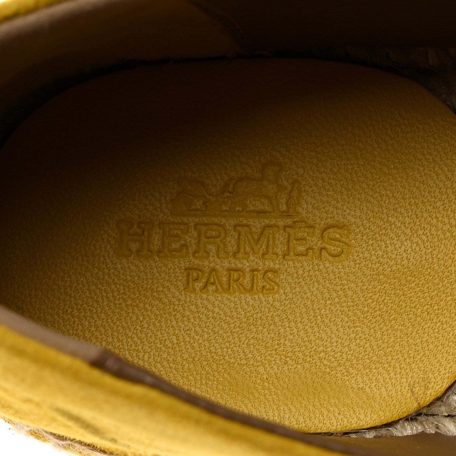 Hermes Suede Goatskin Womens Trip Espadrilles 36 Citron 6 of 9