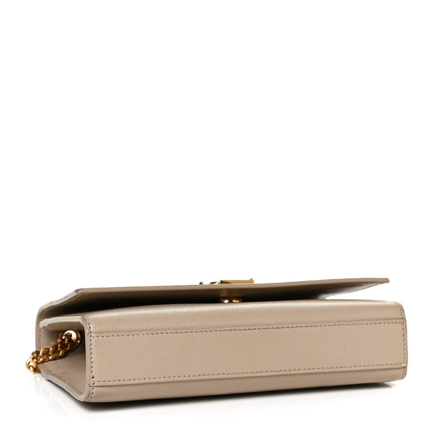 Saint Laurent Grain De Poudre Small Monogram Kate Satchel Sea Salt 4 of 13