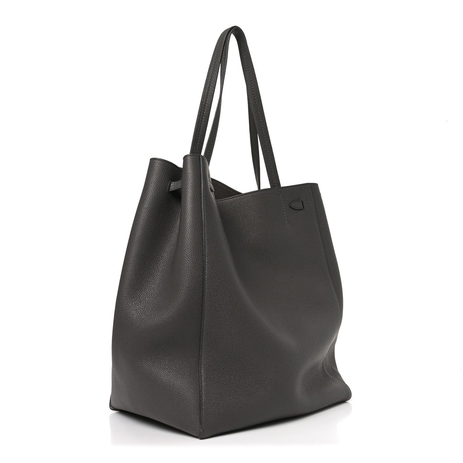 Celine Soft Grained Calfskin Medium Belt Cabas Phantom  Grey 4 of 17