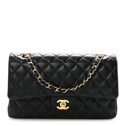 Chanel Lambskin Quilted Medium Double Flap Black 1 of 11