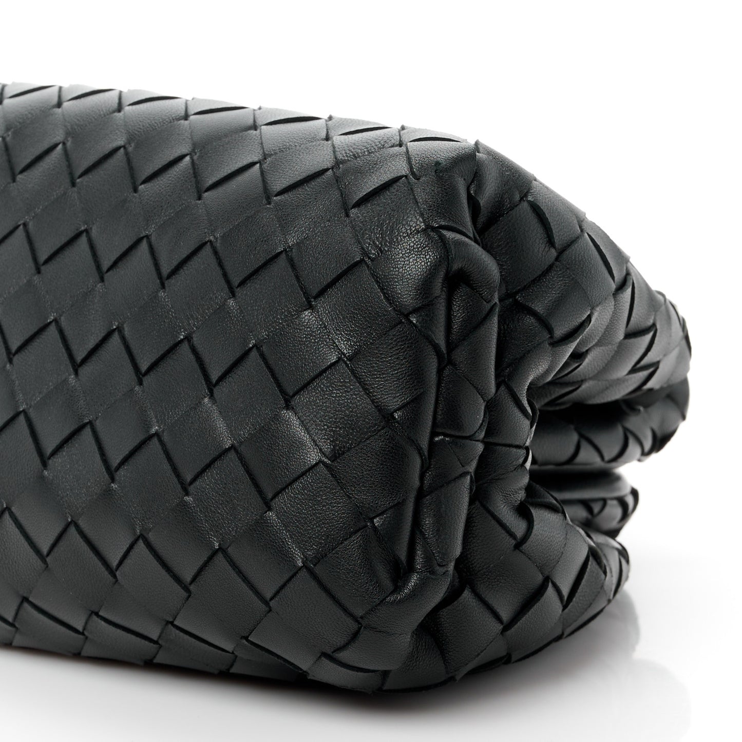 Nappa Maxi Intreccio The Pouch Oversized Clutch Black