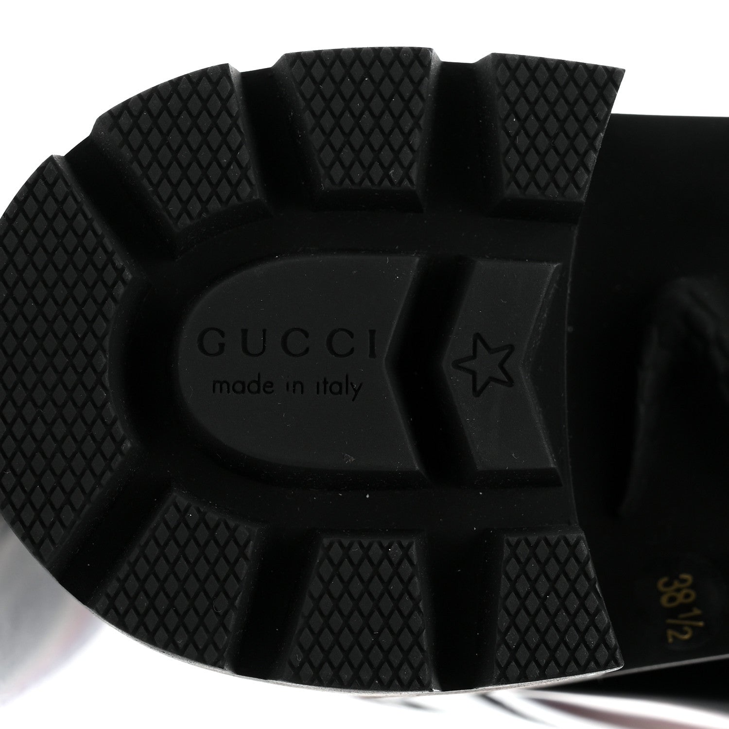 Gucci Calfskin Sylvie Web Womens Lace Up Combat Boots 38.5 Black 6 of 9