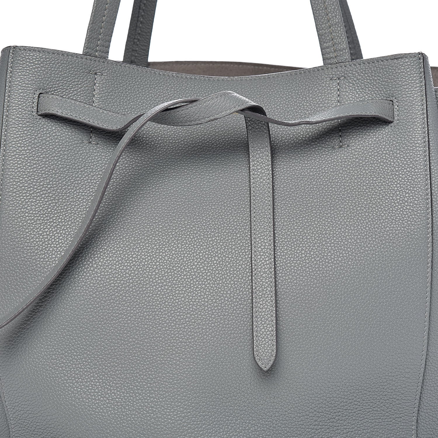 Celine Soft Grained Calfskin Small Belt Cabas Storm 10 of 11