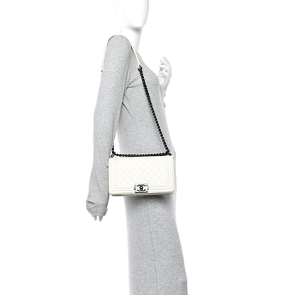 Chanel Calfskin Quilted Medium Boy Flap White 2 of 11