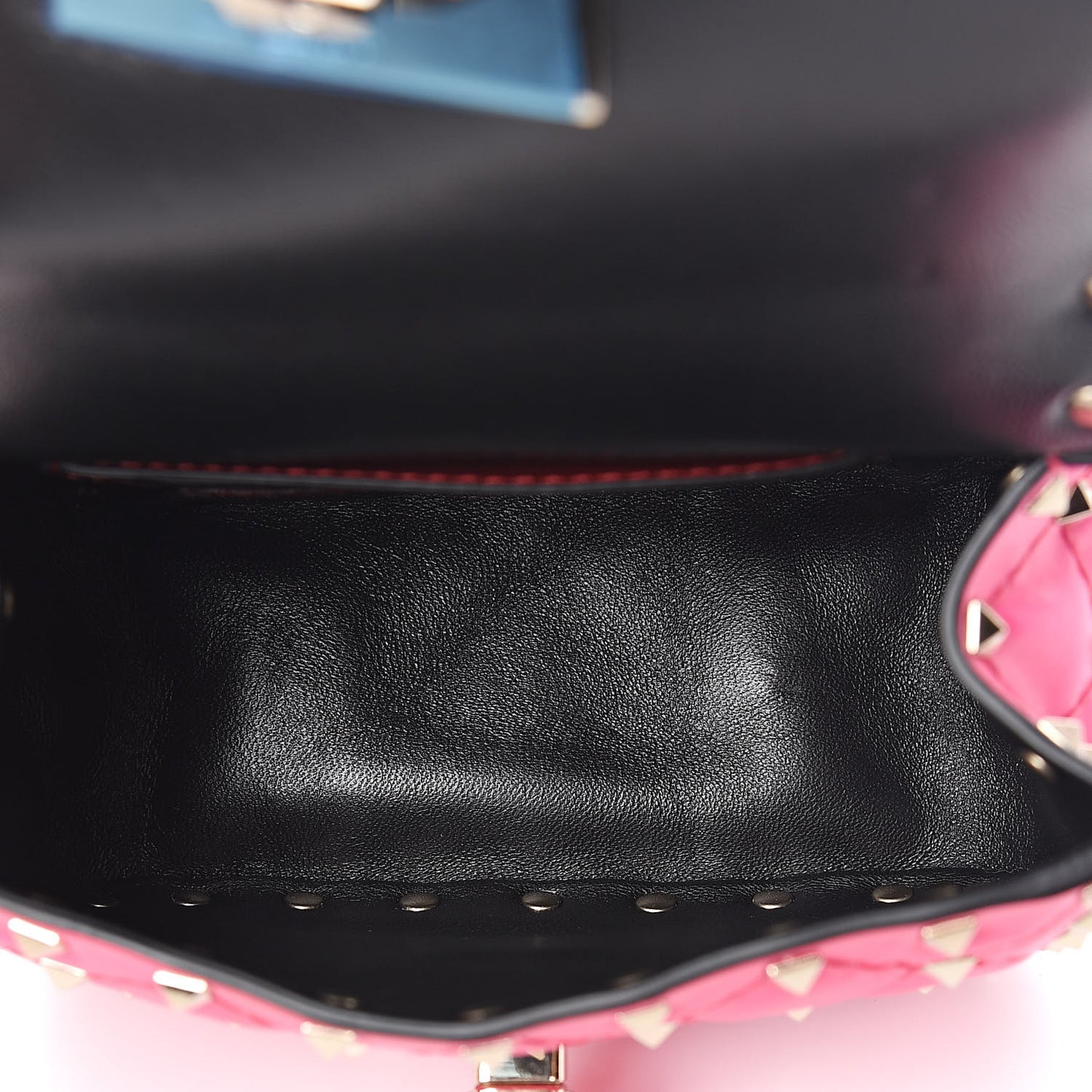 Calfskin Micro Rockstud Spike Shoulder Bag Azalea