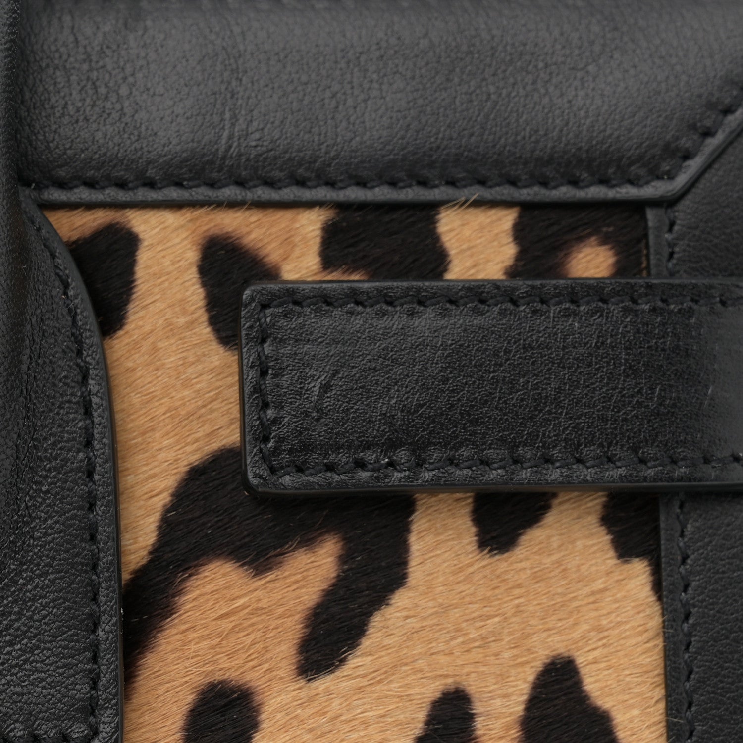 Saint Laurent Pony Hair Leopard Print Baby Sac De Jour Black 11 of 14