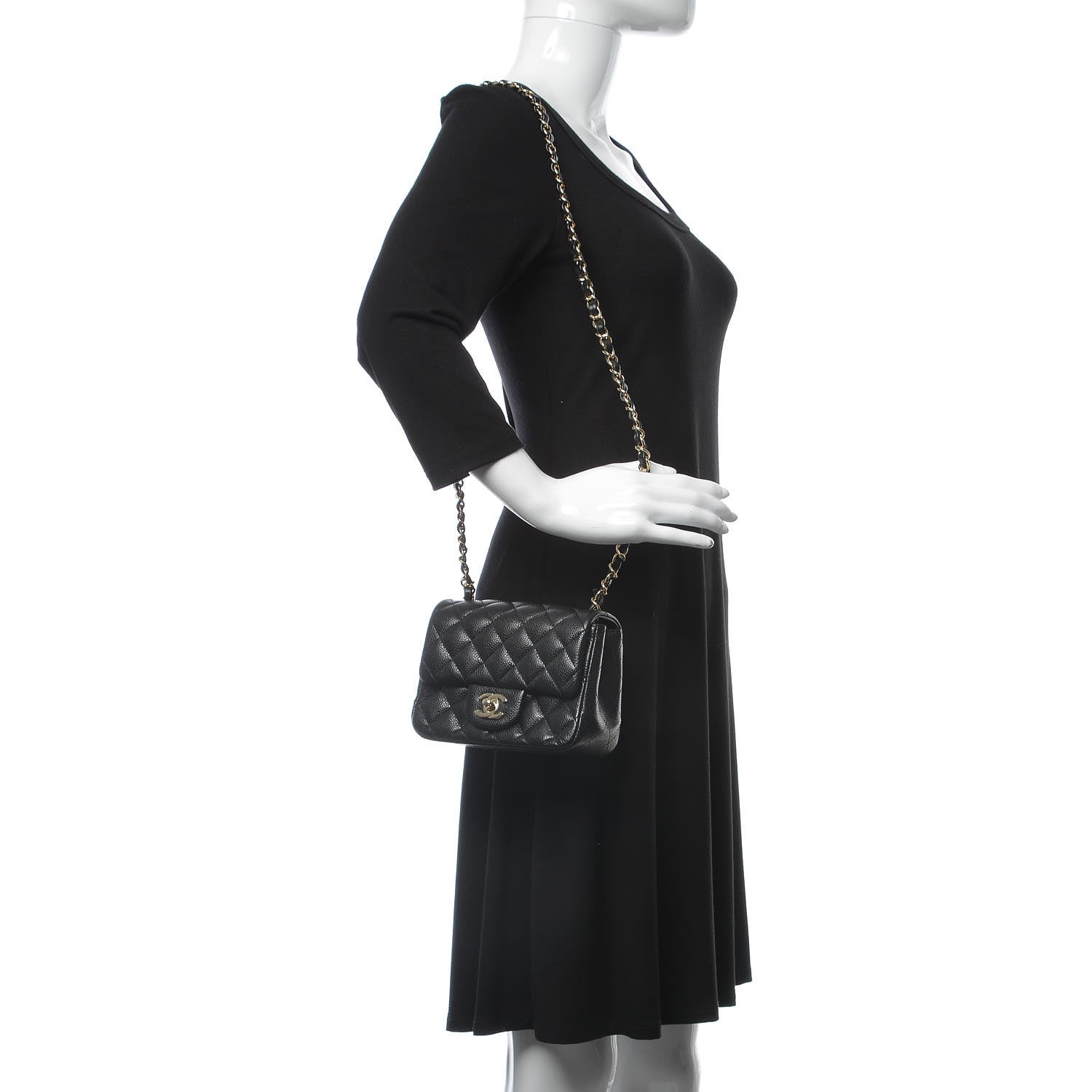 Chanel Caviar Quilted Mini Square Flap Black 2 of 10