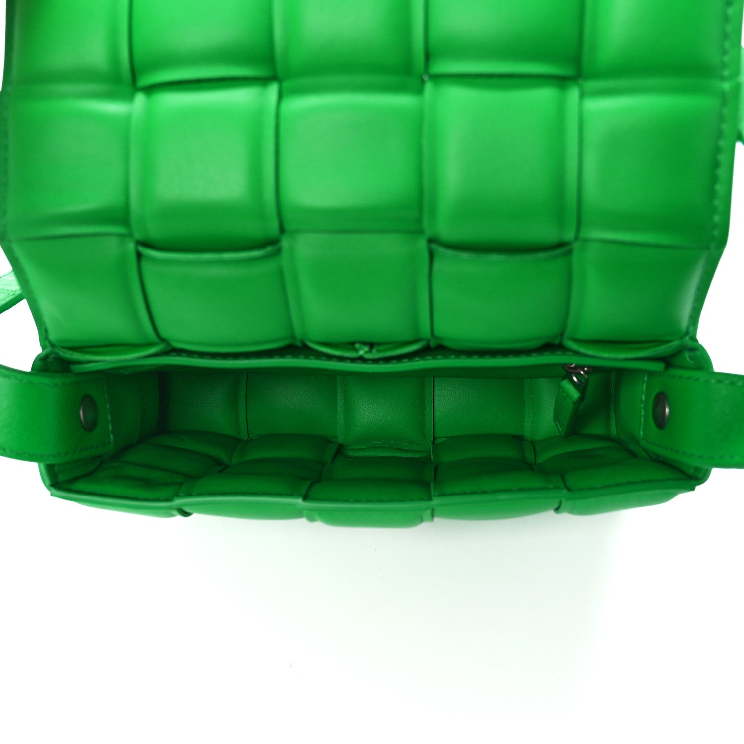 Bottega Veneta Nappa Maxi Intreccio Small Padded Cassette Crossbody Bag Grass 5 of 13