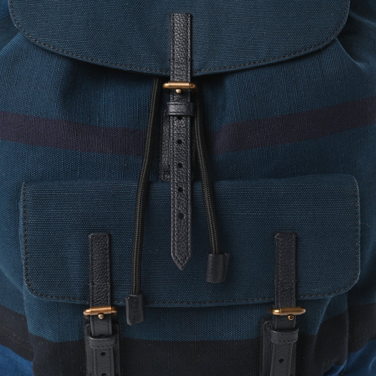 Burberry Overdyed Canvas Mega Check Small Brookdale Backpack Ultramarine Blue 10 of 10