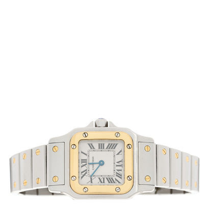 Cartier Stainless Steel 18K Yellow Gold 24mm Santos De Cartier Galbee Quartz Watch 2 of 4