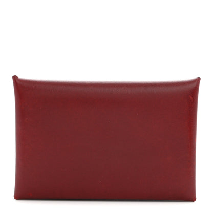 Hermes Box Calvi Card Case Rouge H 1 of 10