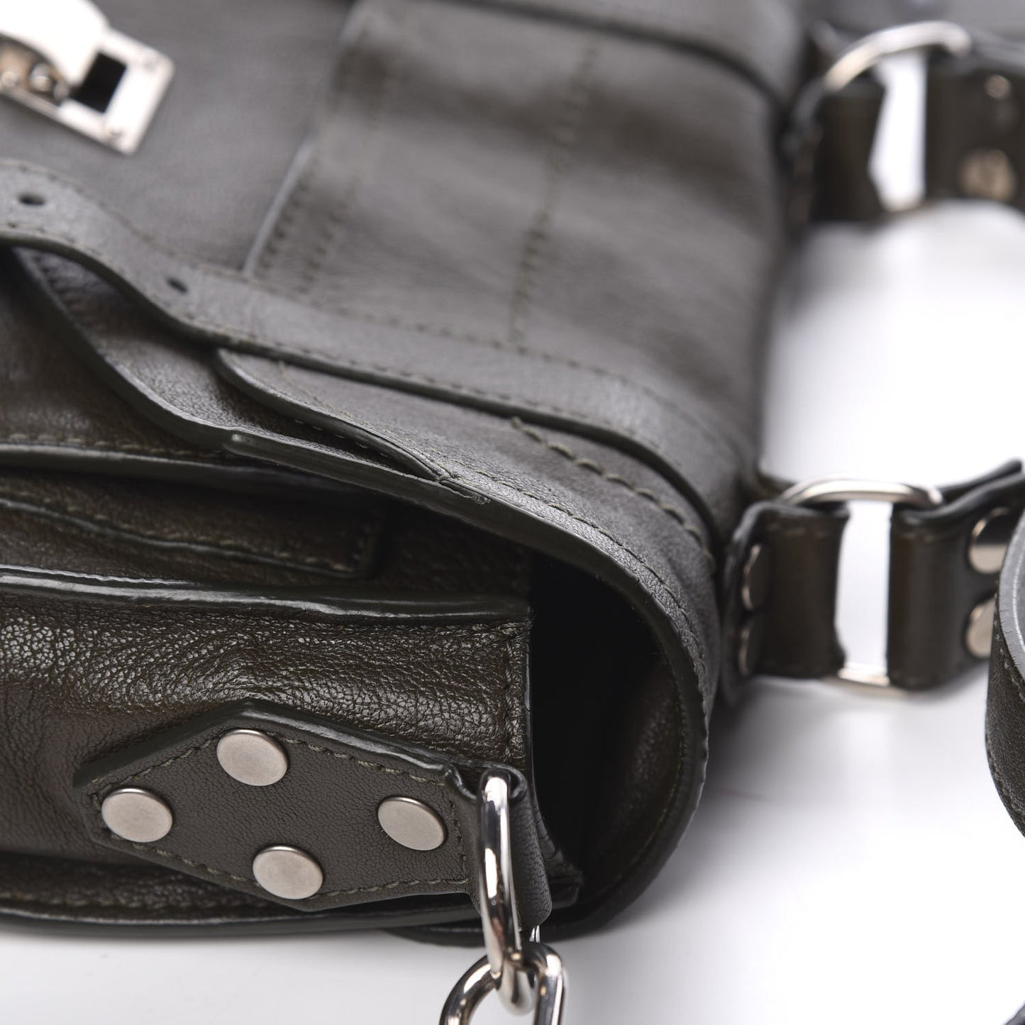 Lambskin Tiny PS1 Satchel Military