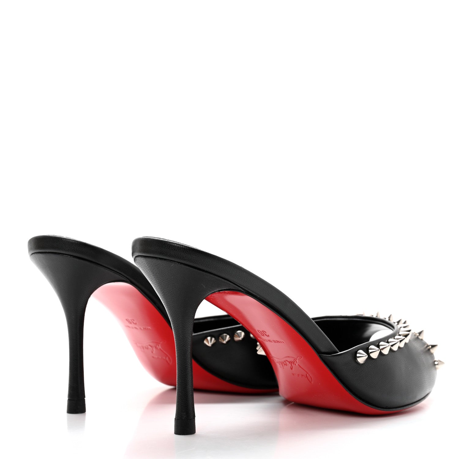 Christian Louboutin Nappa Spike Me Dolly 85 Sandals 36 Black 4 of 12
