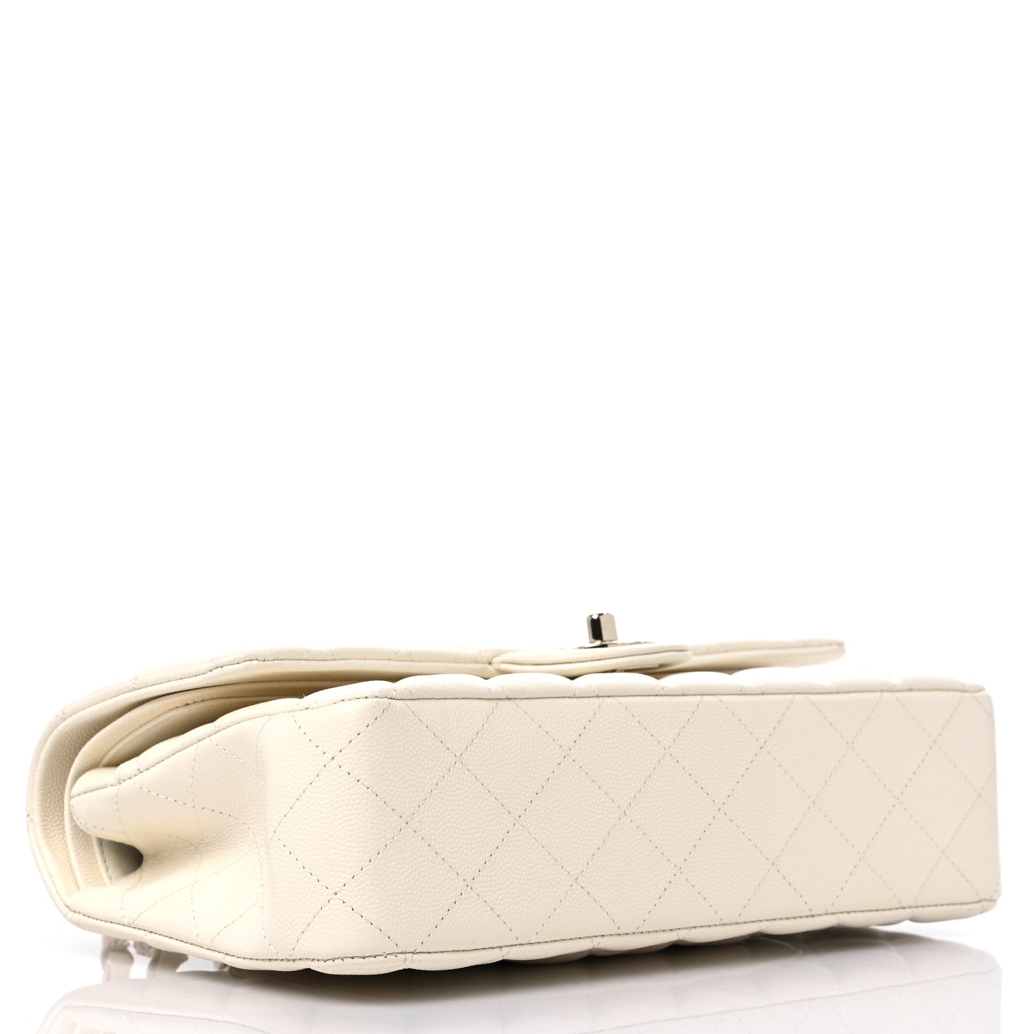 Chanel Caviar Quilted Medium Double Flap White 4 of 10