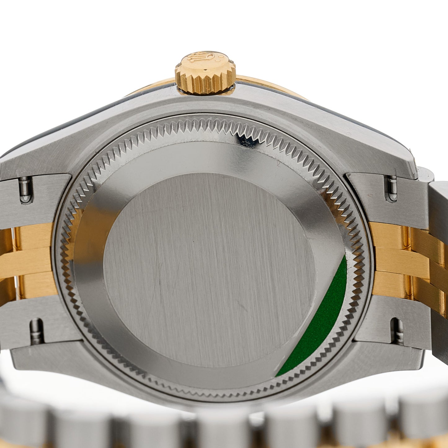 Stainless Steel 18K Yellow Gold Diamond 31mm Oyster Perpetual Datejust Watch Olive Green 278273