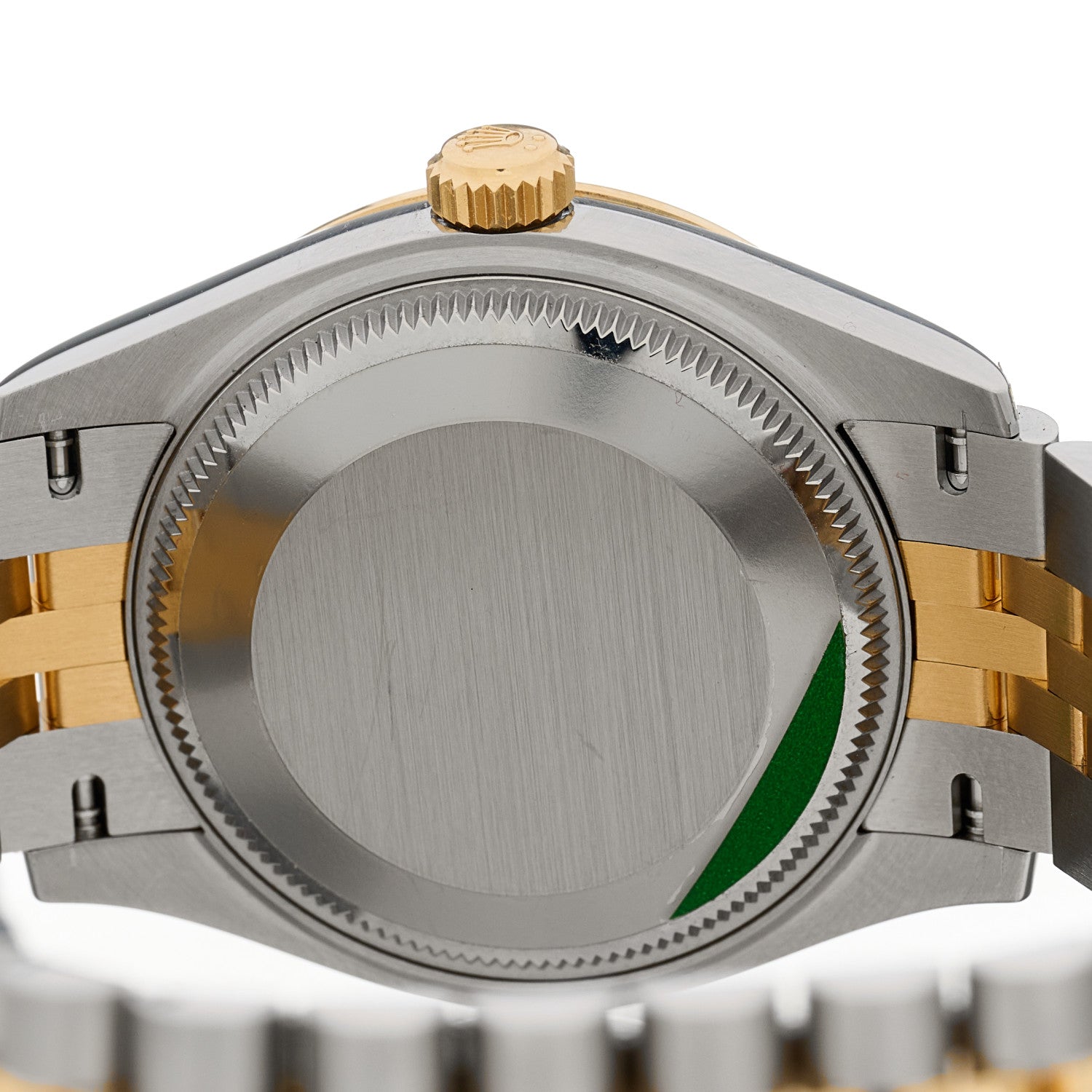 Rolex Stainless Steel 18K Yellow Gold Diamond 31mm Oyster Perpetual Datejust Watch Olive Green 278273 4 of 5