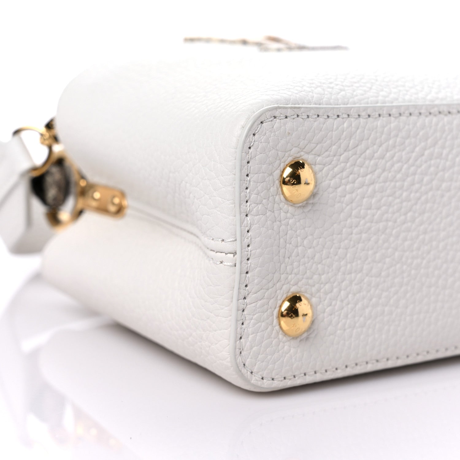 Louis Vuitton Taurillon Ayers Capucines Mini White Snow White 7 of 8
